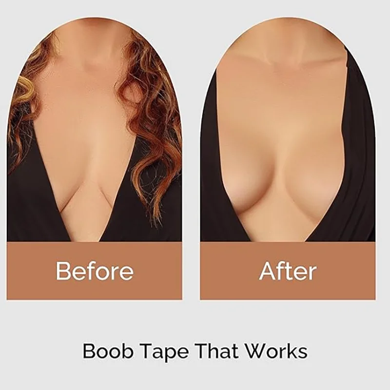 Elastic Breast Lifting Tape, Skin ToneInvisible, Breathable, Traceless, AntiSagging, Perfect forStrapless 3