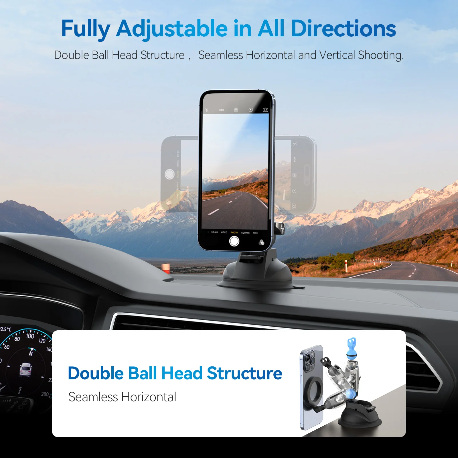 2025 Ultra-Strong Vacuum Magnetic Car Phone Holder - 360° Reinforced - View #9