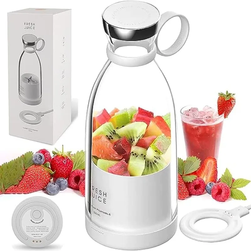 

New Wireless Charging 6 Blades Electric Juicer Mini Portable Blender Fruit Mixers Extractors Multifunction Juice Maker Machine