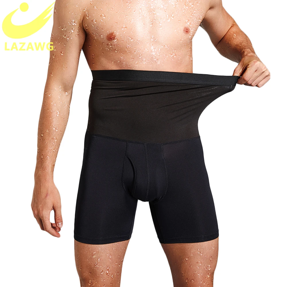 LAZAWG Mens High Waist Slimming Underwear Tummy Control Shorts Body