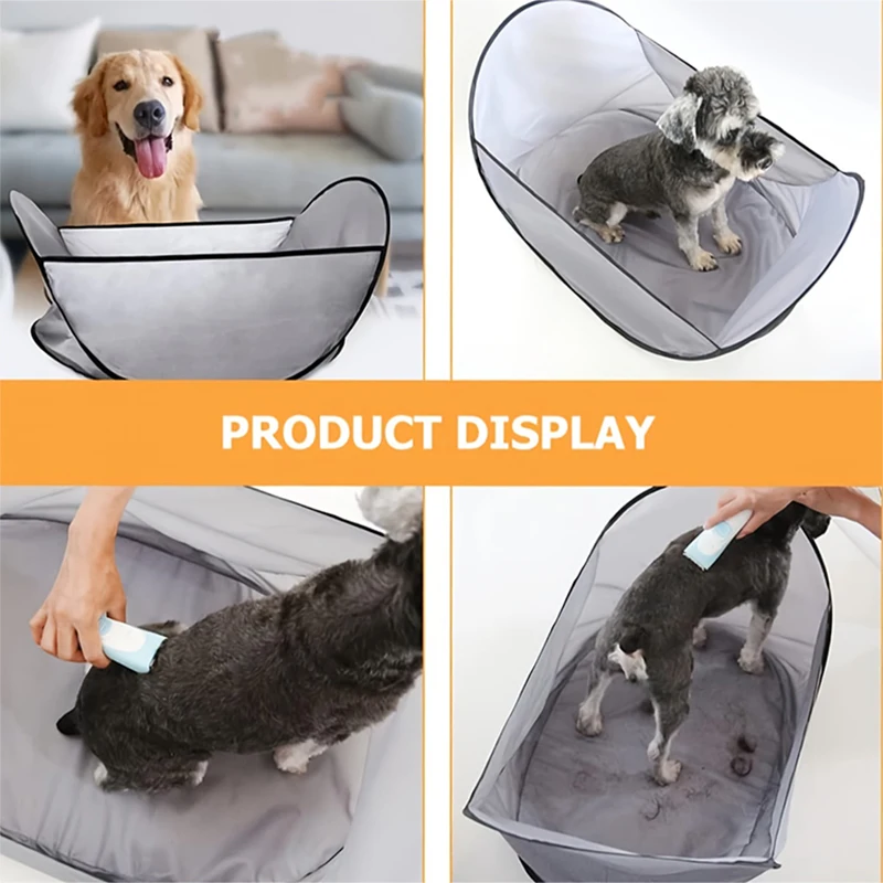 

Pet Haircut Apron Hair Trimming Bib Exquisite Dog Barber Pocket Dog Hair Clipper Assistant Small Dog Haircut Accessories