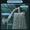 Bathroom 6 inch roundness quadrate shower head ABS Chrome shower head water saving bathroom rain spa square handheld Shower Set 5