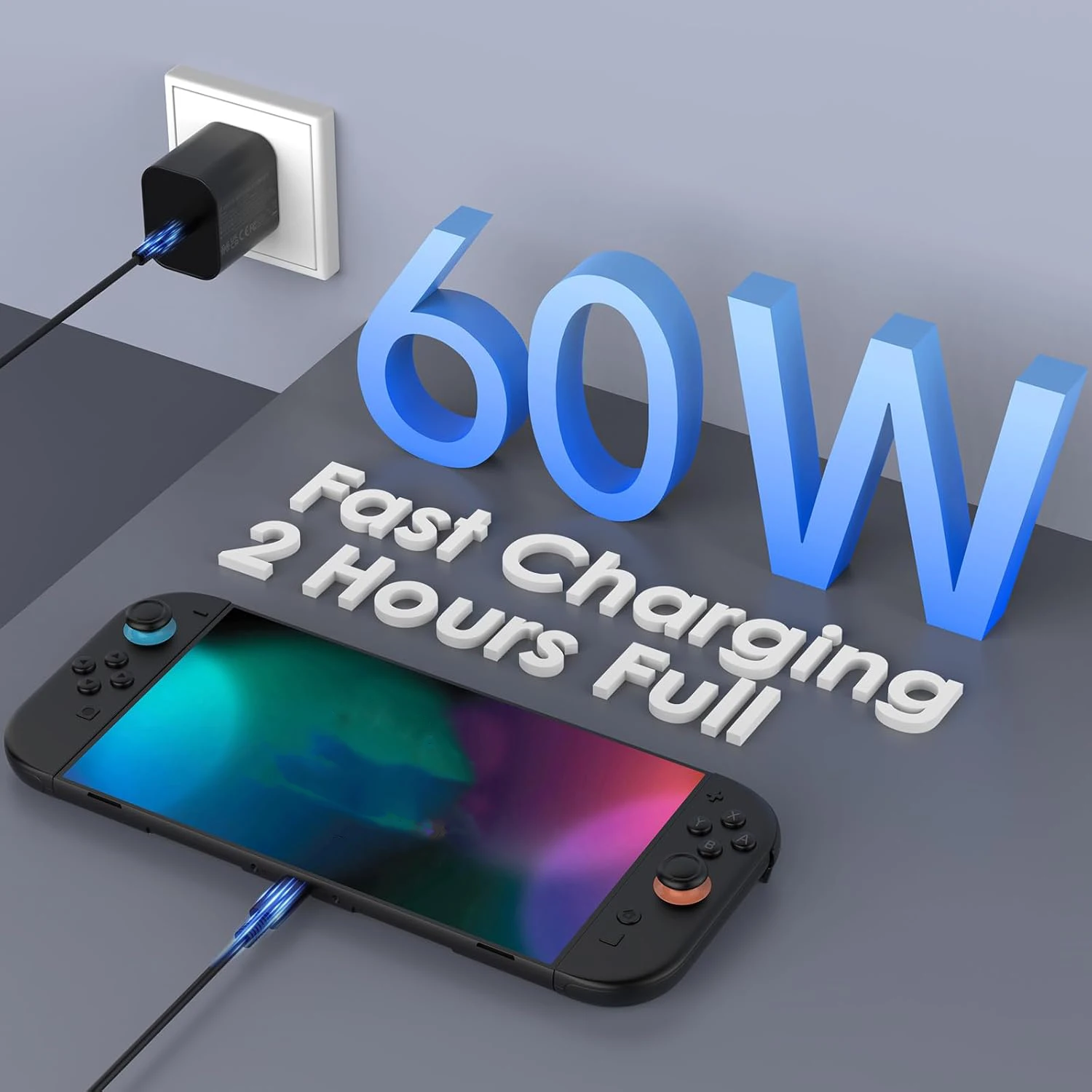 Nintendo Switch 2 60W Type C Fast Charger