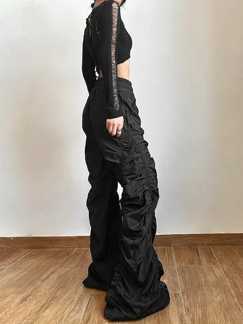 45318-6575b2.png Fashion Trend Personalized Self-Confidence Avant-Garde Cool All-Match Casual Loose Girl High Waist Wide Leg Lantern Pants