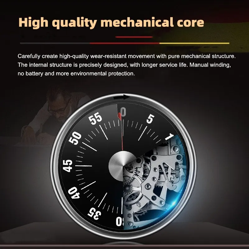 Mechanical Manual Digital Timer Magnetic Kitchen Timer Cooking Study  Fitness Countdown Alarm Clock Gadget Kitchen Accesories - AliExpress