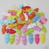 NBNNOA About 1" high Cutely Fruit Flatback Buttons Plastic Carrot Mixed Colors 50Pcs DIY Sewing Clothes Craft Accessory 3