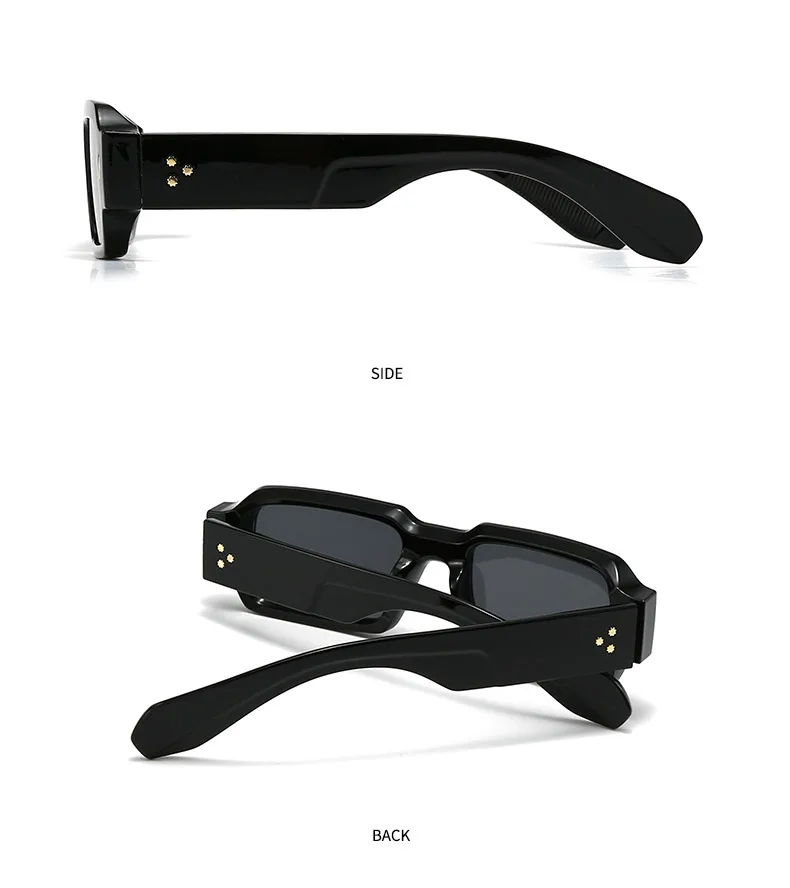 Punk Luxus Marke Designer Quadratische Klassische Niet Sonnenbrille Frauen Für Männer 2024 Trendy Sonnenbrille Vintage Beliebte Shades UV400 – Detail 7