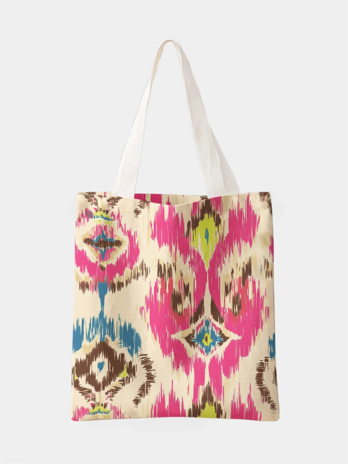 Printed casual handbag, reusable fashionable backpack, multifunctional handbag, canvas shopping bag