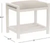 Furniture Amelia, White Vanity Stool 3