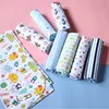 4pcs/pack 100% Cotton Flannel Diapers Supersoft Receiving Baby Blanket Newborn Wrap 76x76cm Baby Bedsheet Print Blanket Swaddle 6