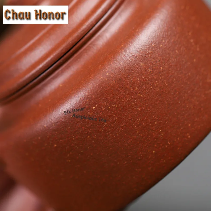 240ml Exquisite Yixing Purple Clay Teapots Handmade Dezhong Pot Raw Ore Downhill Mud Kettle Chinese Zisha Tea Set Ornaments Gift