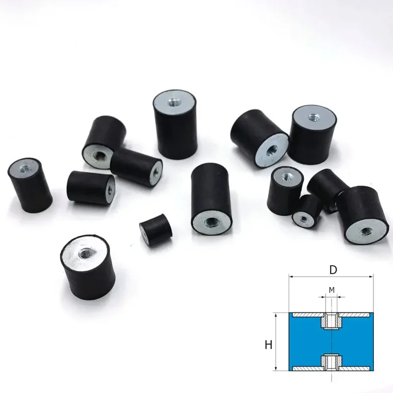 

4Pcs Female to Female D10 x H15 M4 Rubber Shock Absorbers Anti Vibration Isolator for Air Compressors Water Pump Welding Machine