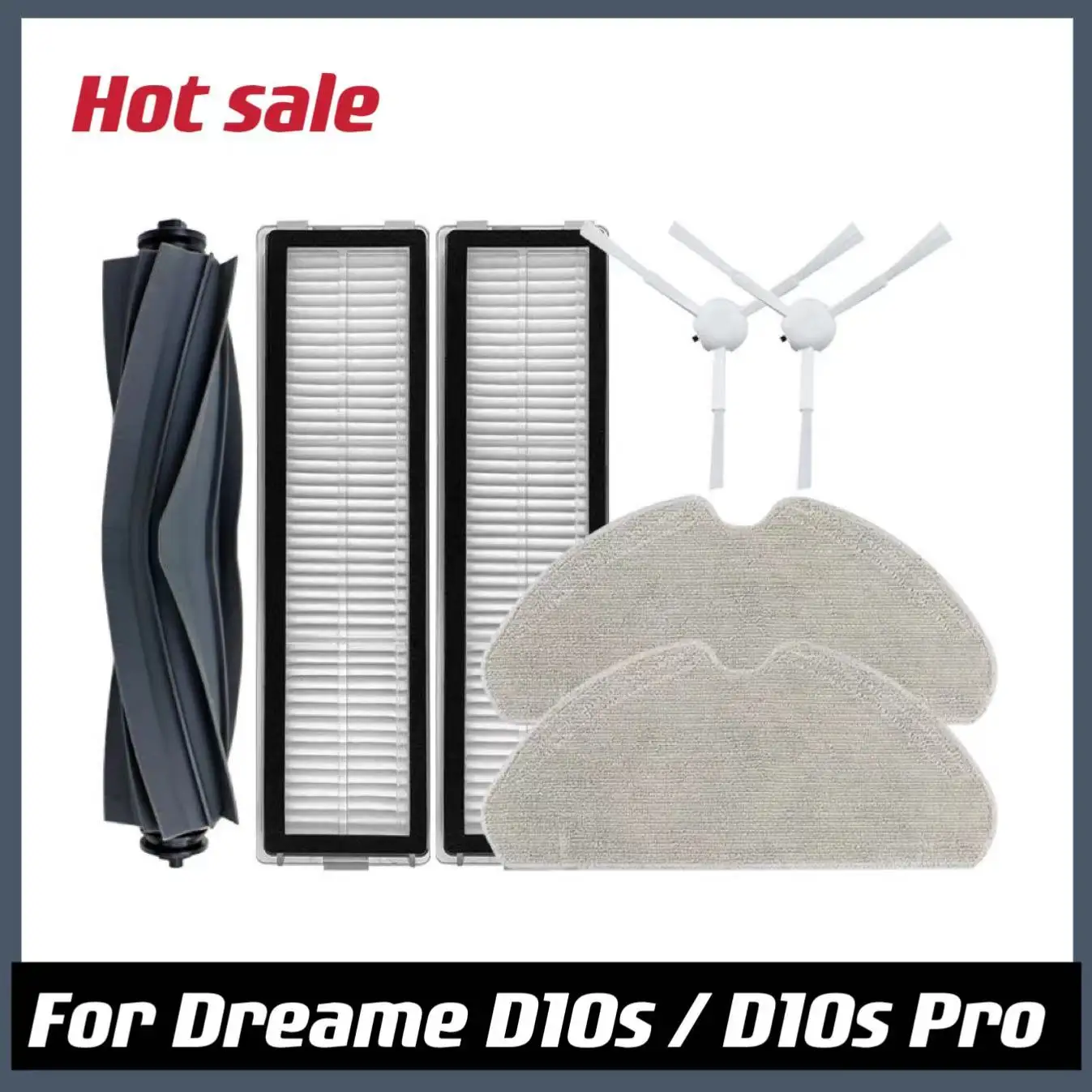 

Аксессуары для робота-пылесоса Dreame D10s / D10s Pro, основная боковая щетка, Hepa фильтр, Швабра, тряпка, запасные части