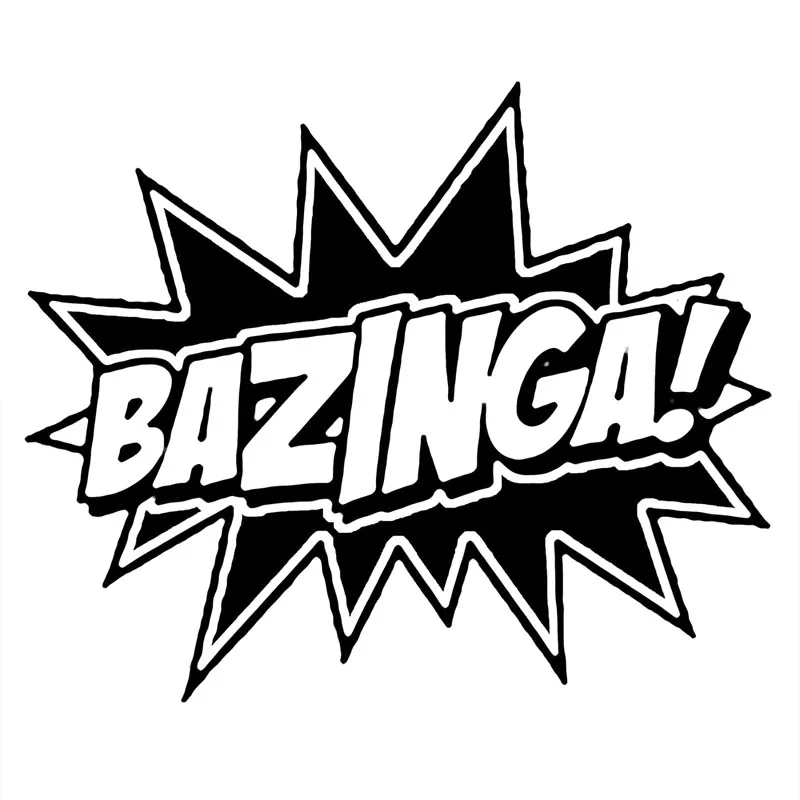 custom car decals Car Sticker Personality Bazinga! Big Bang Theory Motorcycles Decoration Waterproof Sun Protection Decal Vinyl ,15cm*11cm bumper stickers Car Stickers