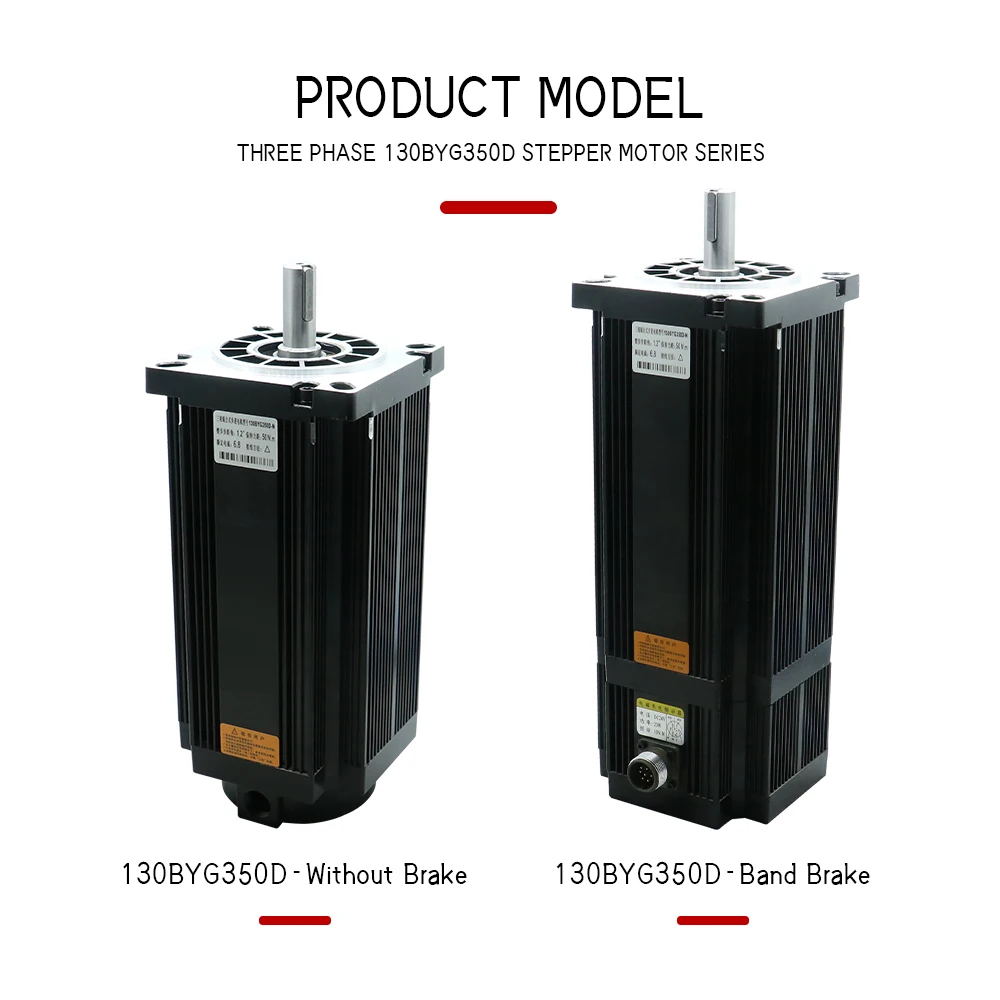 HLTNC 130BYG350D Nema52 50Nm 3상 브레이크 스테퍼 모터 Nema52 및 HB3722MA 드라이버 키트 (CNC 라우터, 선반, 밀링 머신용)