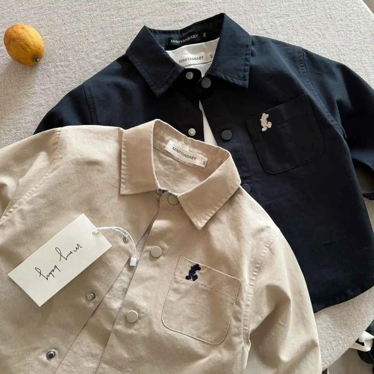 Children's Outerwear Boys 2026 Spring Autumn Style Kids Casual Shirt Fashion Cartoon Solid Color Girls' Blouses 2-10 Y Baby Top - 4