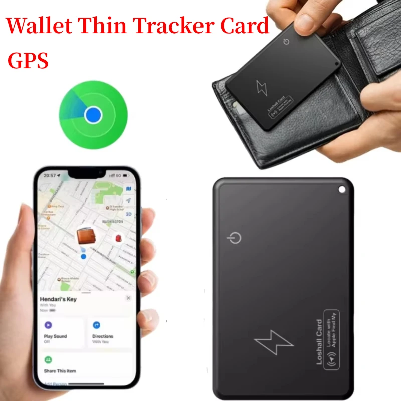 Wallet Anti-loss Card Location Tracking GPS Smart Tag For iPhone Find My Bluetooth Device Ultra-thin Card Wireless Charge IP67 gps locator anti lost tracker anti lose tracker item locator anti lost locator