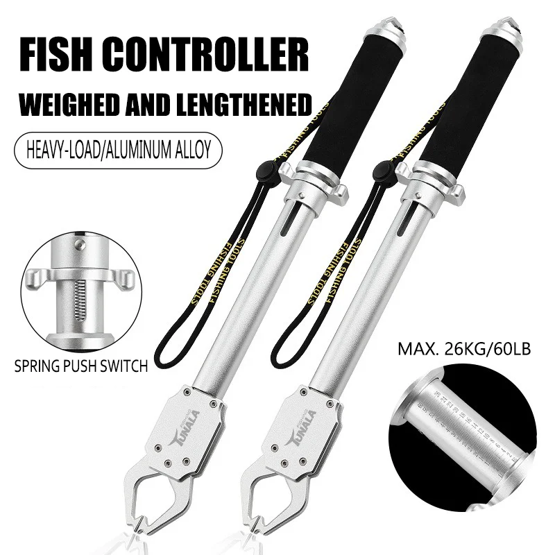 

Fishing Grip 41cm Aluminum Alloy Lure Fish Controller Big fish Clamp Fishing tool Tackle Fishing Lures Accessories Catch Fish