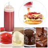 4pcs 8/12/16/24 oz Plastic Squeeze Squirt Condiment Squeeze Bottle with Twist On Cap Lids for Ketchup BBQ Sauces Paint Olive Oil 3