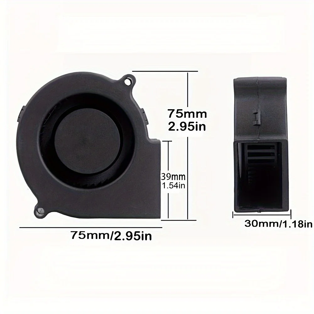 Cooling Fan 75mm USB Fan Cooling Turbo Blower Brushless 3D Printer 5015 7515 7525 7530 For Extruder DC Cooler Power Inverter Air Pump PC CPU