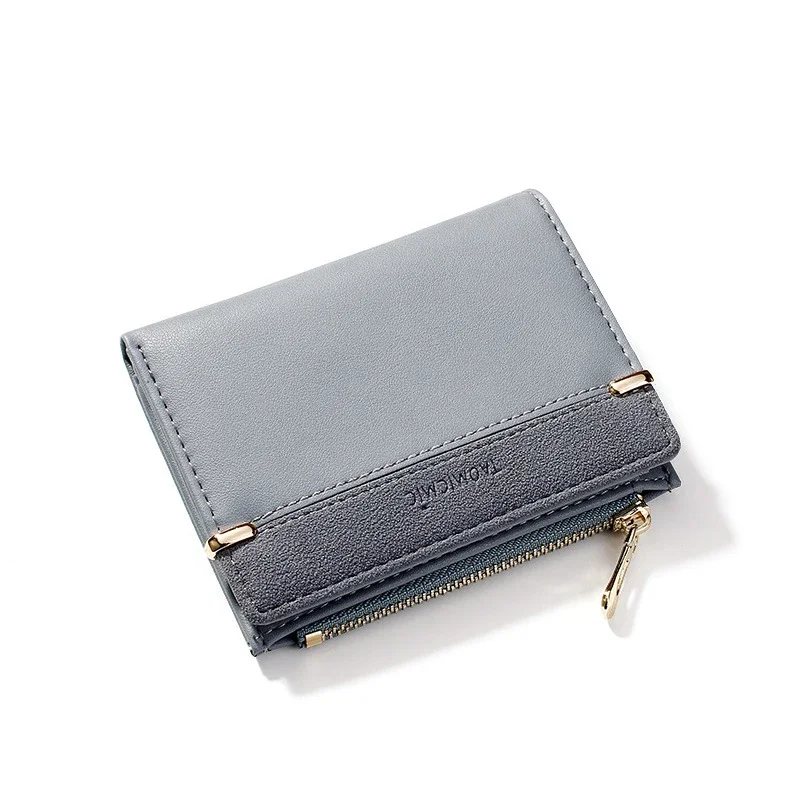 Women Leather Wallets Mini Hasp Multi-Cards Holder Coin Short Slim Wallet Zipper Hasp
