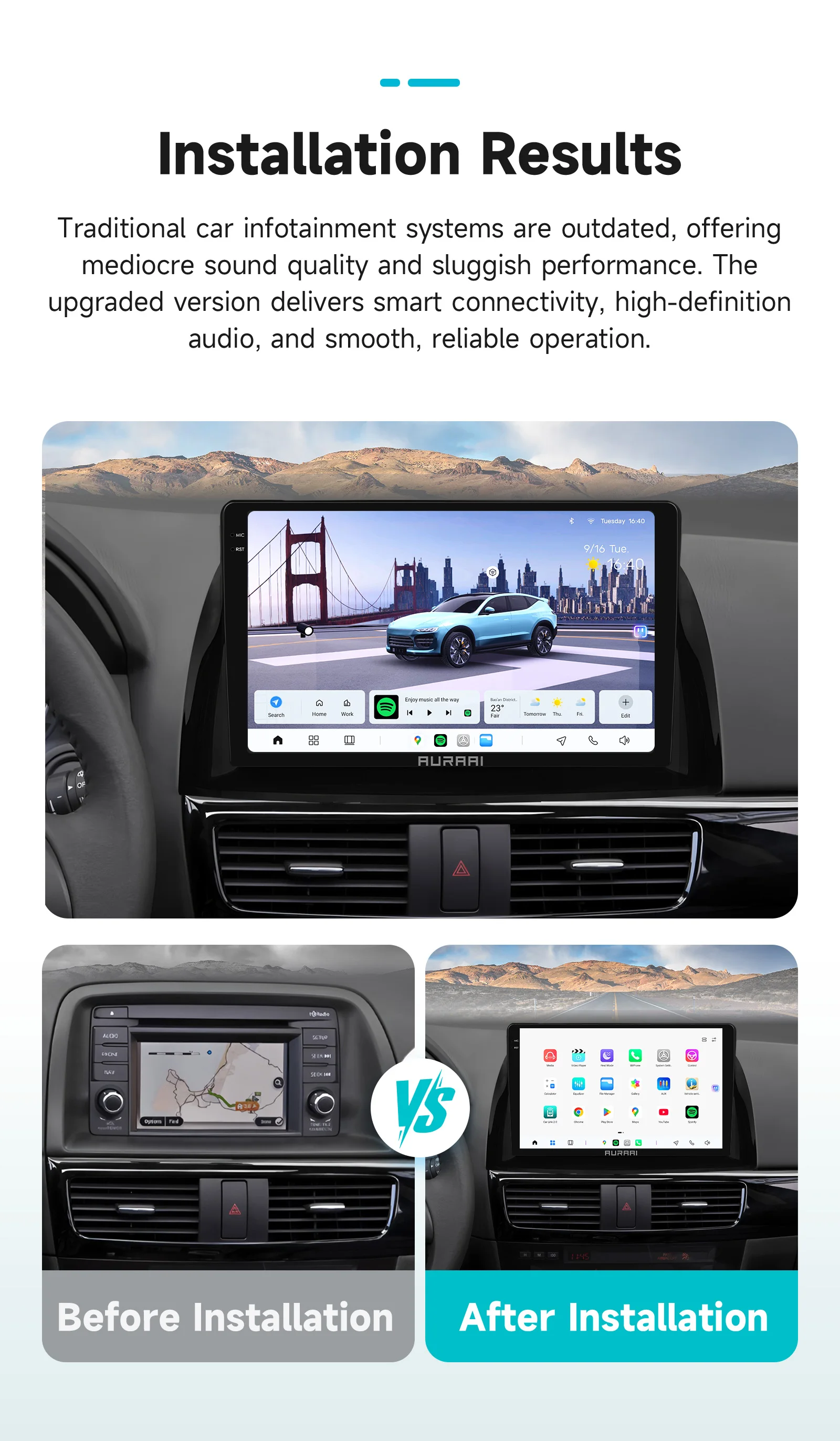 AURAAI X100 Android Auto Intelligente Bildschirm für Mazda CX5 CX-5 CX 5 2012-2015 BT 4G Carplay GPS DSP AI Sprachsteuerung UNIS7870 – Detail 2