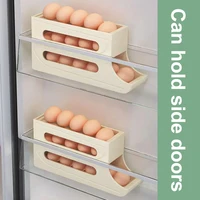 Boîte de rangement d'œufs au réfrigérateur, support à défilement automatique, boîte de rangement, panier à œufs, conteneurs alimentaires, organisateur de réfrigérateur 4