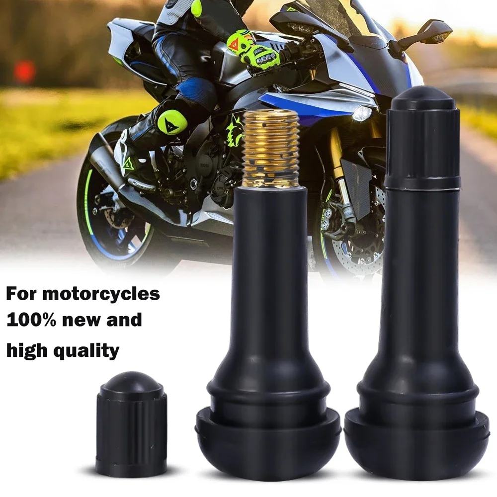 TR413 TR414 Vacuum Tire Valve Nozzle with Dust Cap Car Motorcycle Bicycle Snap-in Tubeless Tyre Rubber Valve Replaceable Parts 3