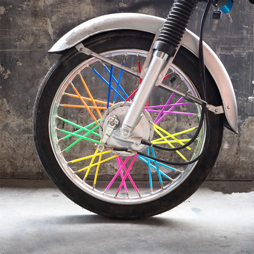 36pcs Motorcycle Spoke Covers New Motorcycle Wheel Rim Spoke Wrap Kit Skin Cover 6.7 inch for MX Motocross Dirt Pit Bike Enduro Supermoto Honda Suzuki