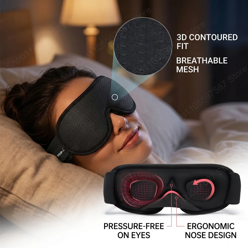 Luxurious Comfort 3D Sleep Eye Mask - Soft Memory Foam for Travel & Relaxation