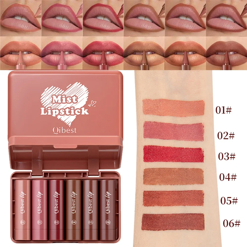 Matte Velvet Lipstick Lip Liner Waterproof Gradient Red Lip Crayon_voghion.com