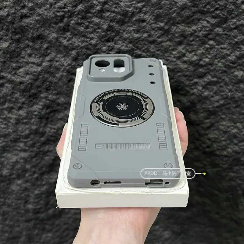 Fashionable Magnetic Shockproof Case with Built-In Metal Heat Sink and Armor Shell Design