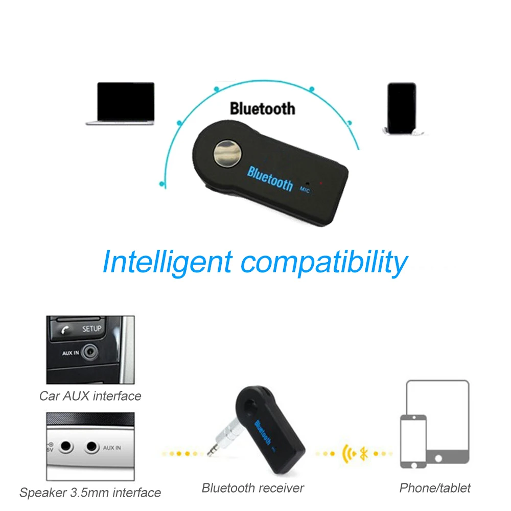 자동차 3.5mm 잭에 대 한 1/3PCS Aux 어댑터 USB Bluetooth4.0 수신기 스피커 자동 Handfree 자동차 키트 오디오 음악 송신기
