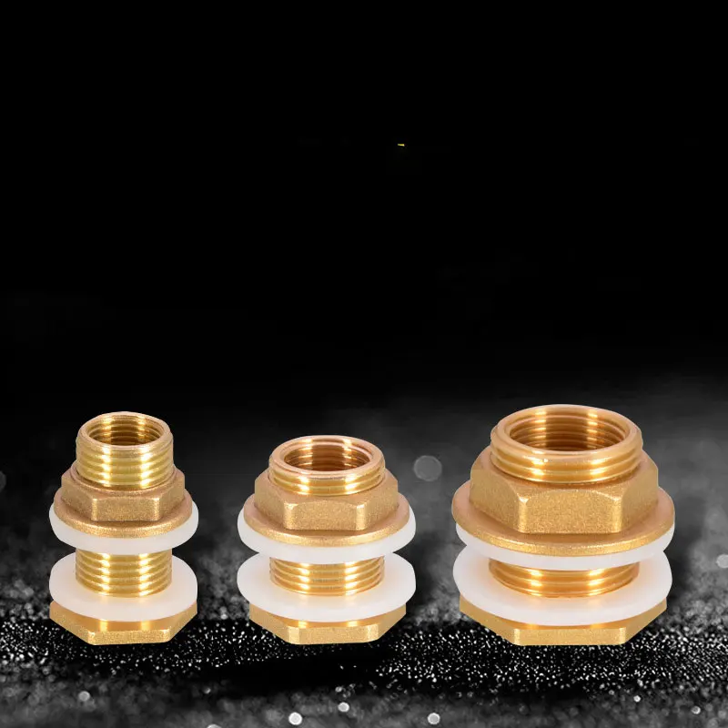 

1/2" 3/4" 1" Brass Water Tank Joints with Filter Silicone Gasket Fish Tank Coupling Connector Garden Irrigation Pipeline Adapter