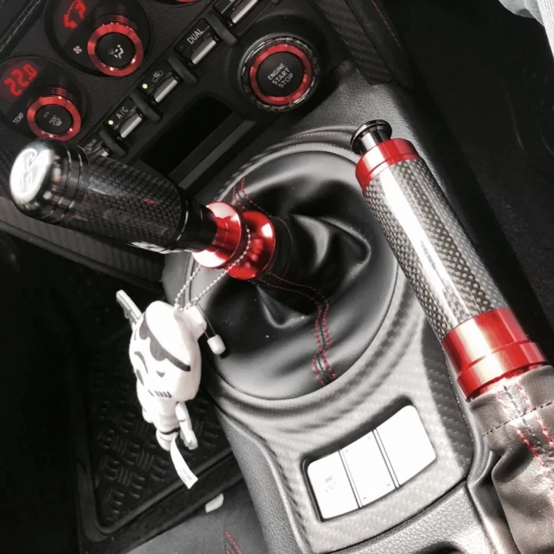 Handbrake Button Cover Lever Button Carbon fiber Hand brake for Toyota GT86 etc.