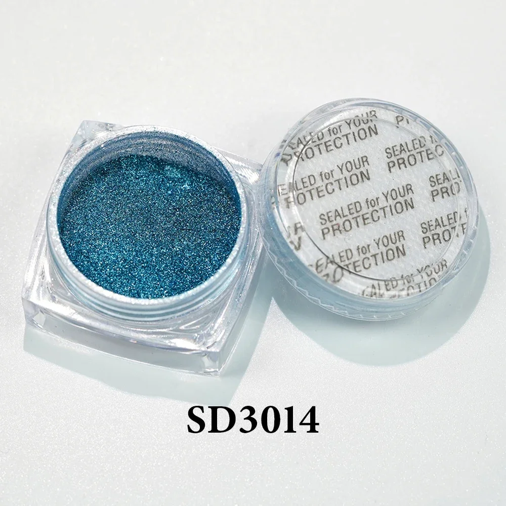 HNDO New Iced Aqua Cat Eye Magnet Powder Nail Glitter Decorations Holographic 3D Effect for Manicure Design DIY Pigment Dust