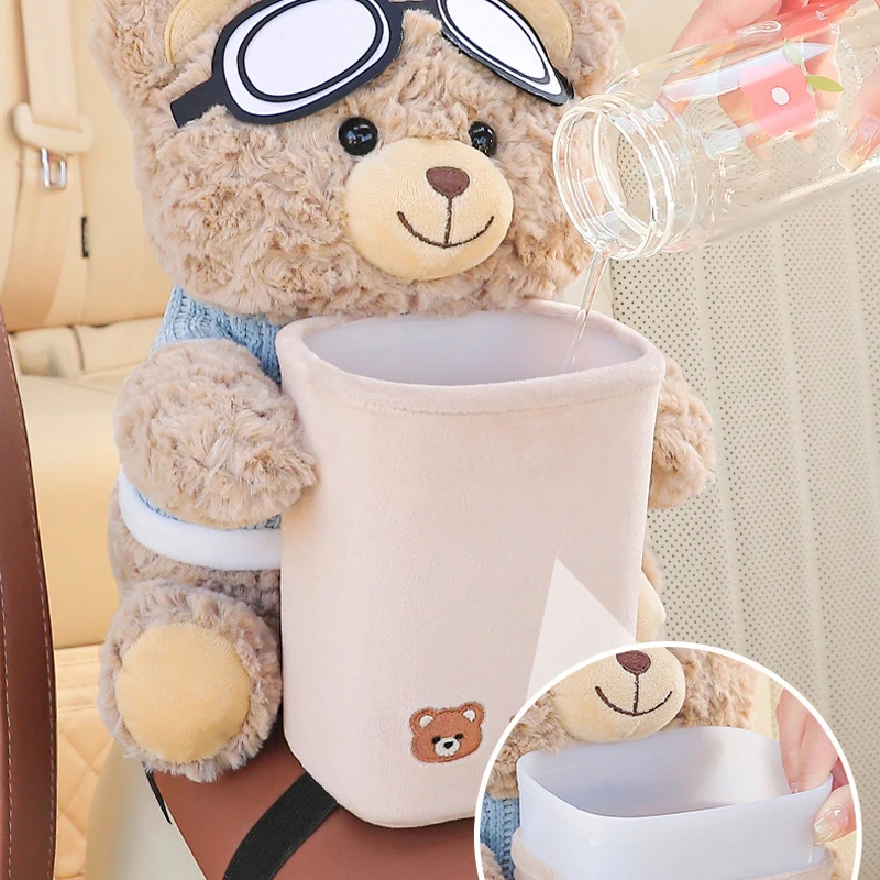 Cartoon Cute Car Tissue Box Creative Car Armrest Box Garbage Can 2 In 1 Tissue Bag Multi-functional Storage Bag for Home Office car storage bag,car trash can,car armrest storage box