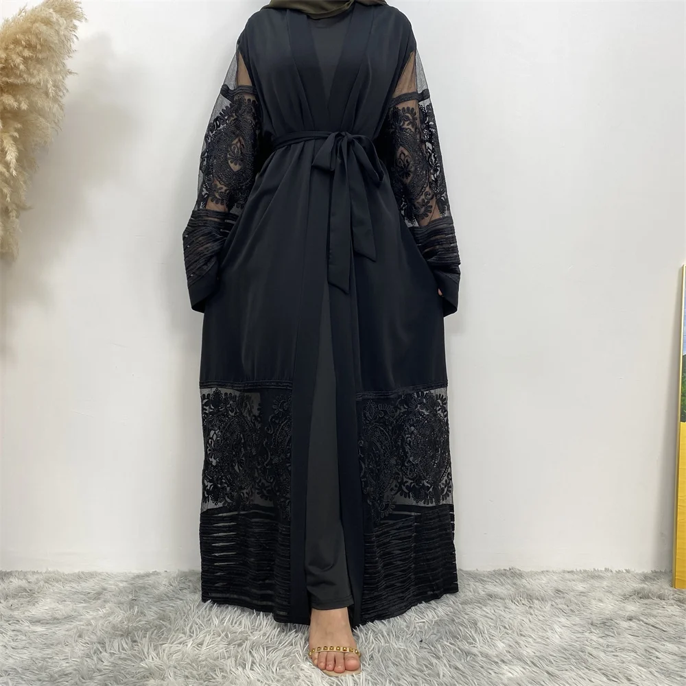 New Ramadan Eid Mubarak Abaya Dubai Femme Luxury Gold Rhinestones Muslim Dress Abayas Women Kaftan Islamic African Dashiki