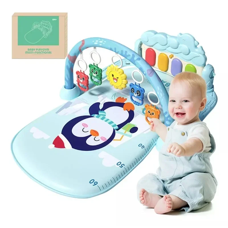 Baby Activity Gym Play Mat Lights & Music Play Piano Gym Early Development Kicking Toys Gifts Newborn Infants