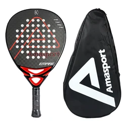 AMASPORT PRO Tennis Padle Racket UK Imported EVA 12K Carbon Fiber Padel Paddle SOFT 3D Surface Men Tennis Paddle Racket