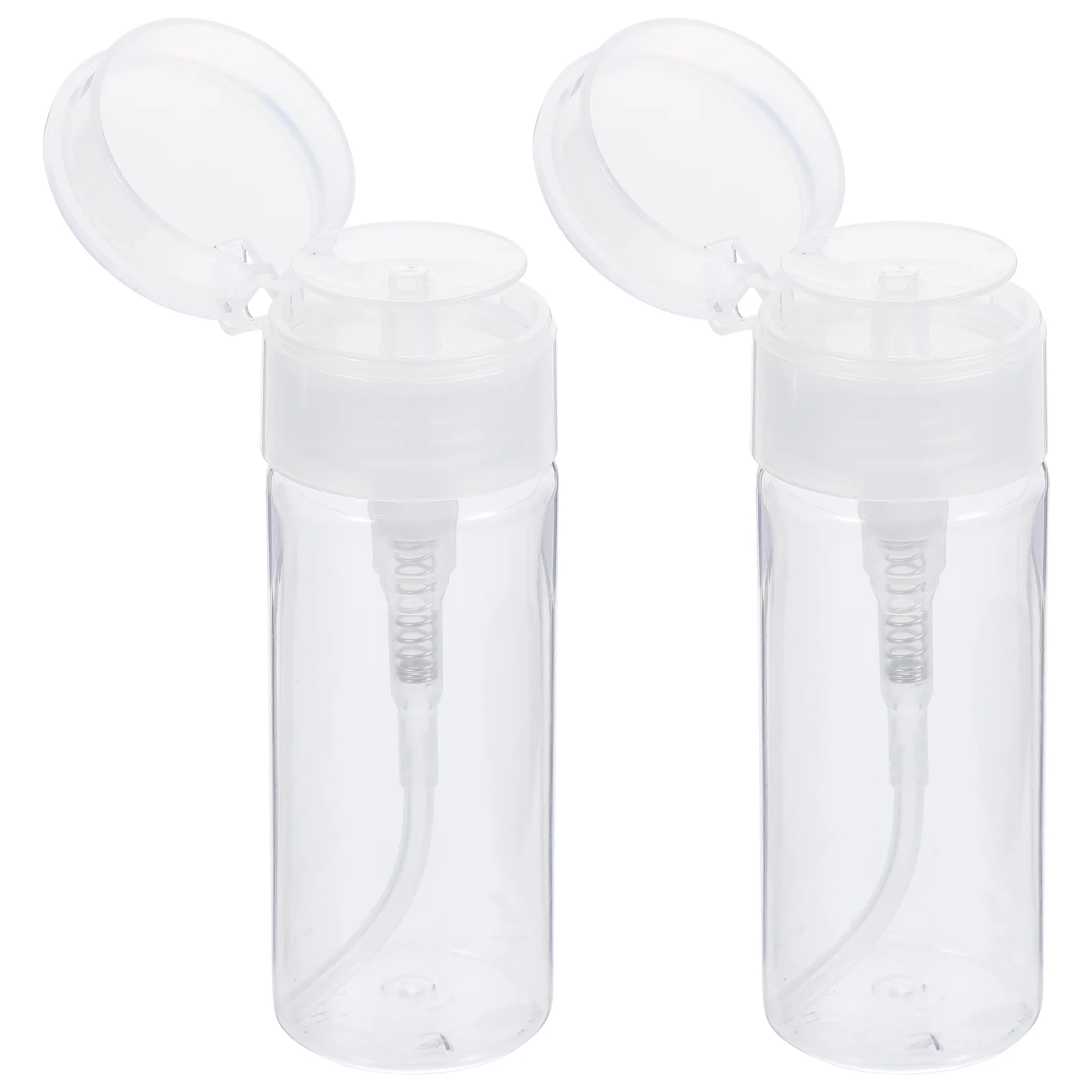 

2 Pcs Nail Bottle Press The Travel Hand Soap Dispenser Bottles Durable Containers for Toiletries Pet Storage Portable