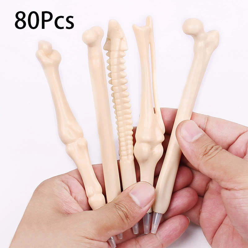 

80Pcs Novely Bone Pens with Black Ink Nurse Pens & Doctor Pens for Medical Party Favors Halloween Party Toys