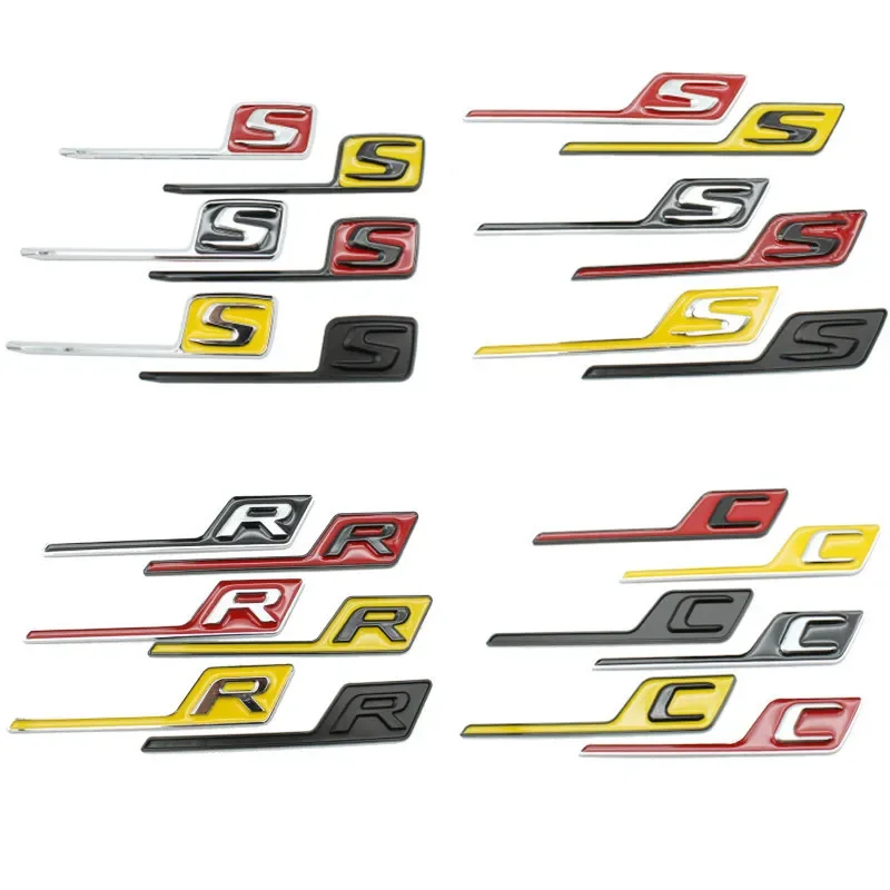 Новинка, 3D Эмблема багажника с буквами ABS C R S, автомобильная наклейка, Стильный автомобильный стикер для Mercedes Benz AMG GTR GTC GTS GT43 GT63 C190