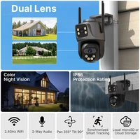 WONSDAR 4/3/2 pièces Option IP WIFI caméra double objectif double écran caméra extérieure Protection de sécurité de mouvement CCTV Surveillance iCSee 2