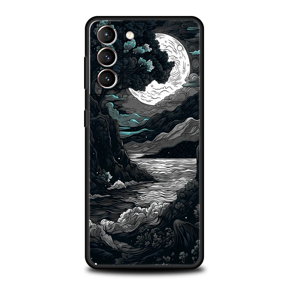 Landscape Painting Silicone Shockproof Phone Case