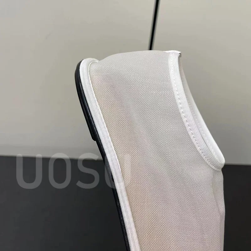 Designer Luxury Women's Flats Mesh Hollow Style Shallow Slip Ballet Shoes Breathable Comfortable Sheepskin Party Ladies Shoes