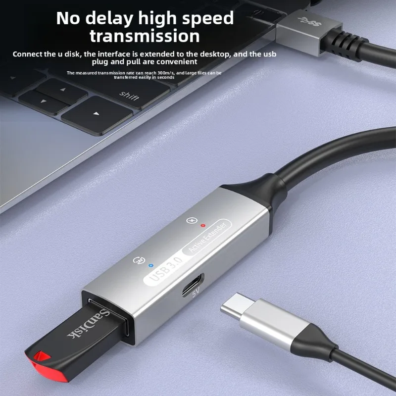 액티브 USB 3.0 연장 케이블 5M 남성-여성 3.0 연장 코드 부스터 타입 C USB C-USB 3.0 액티브 케이블 5M