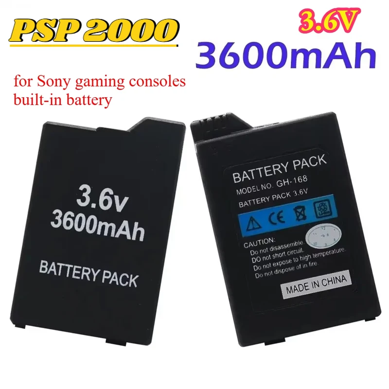 Built-in battery 3.6V 3600mAh for Sony PS Lite PSP 2th PSP-2000 PSP-3000 PSP-3004 gaming consoles rechargeable host batteries