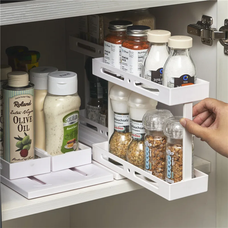 Kitchen Organizer Spice Rack Slide, Kitchen Organizer Shelf Pull