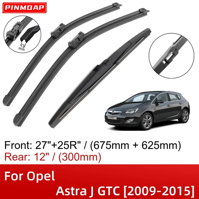 Für Opel Astra J GTC 2009-2015 27 + 25 + 12 Vorne Hinten Wischer Klingen  pinsel Cutter Zubehör 2009 2010 2011 2012 2013 2014 2015 - AliExpress